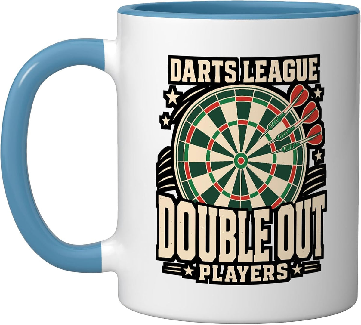 Darts League Double Out Players Dartboard Sport Ceramic Mug