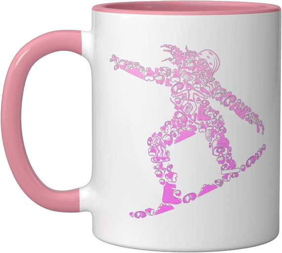 Snowboard Snowboarder Women Girls Children Winter Ceramic Mug