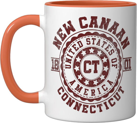 New Canaan Ct, Connecticut, Vintage City Apparels Ceramic Mug