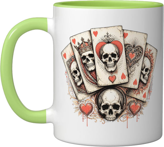 Vintage Poker Card Game Casino Ceramic Mug