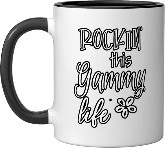 Rockin This Gammy Life Grandma Quote Ceramic Mug