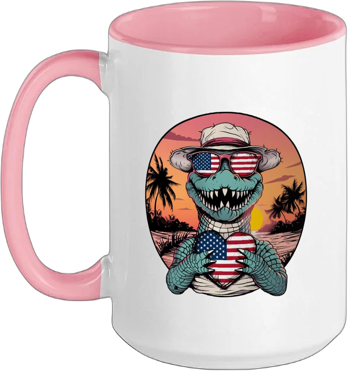 American Flag Usa Flag Patriotic 4th Of July Red White Ceramic Mug
