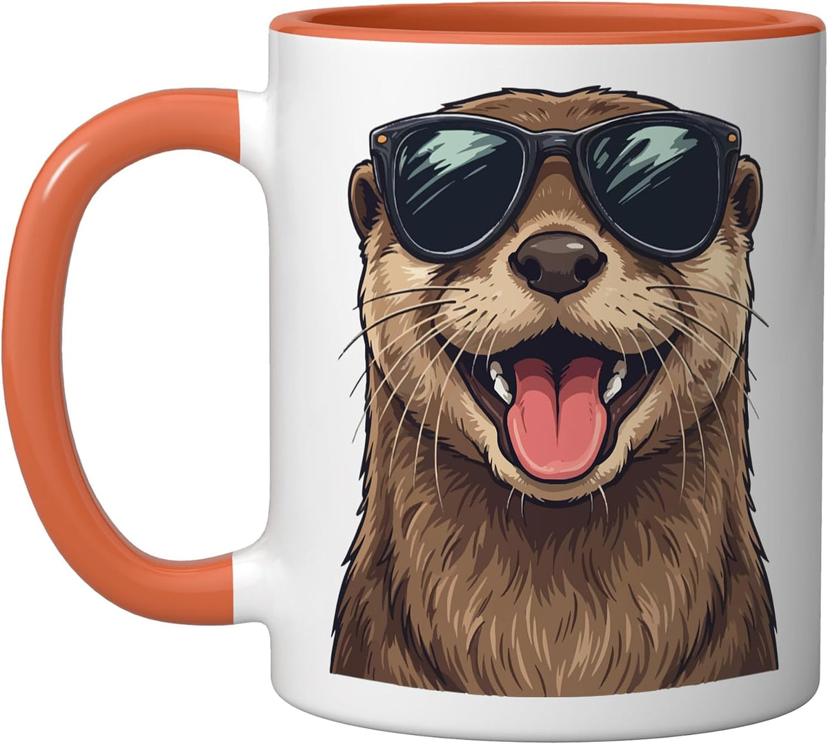 Otter With Sunglasses Ceramic Mug
