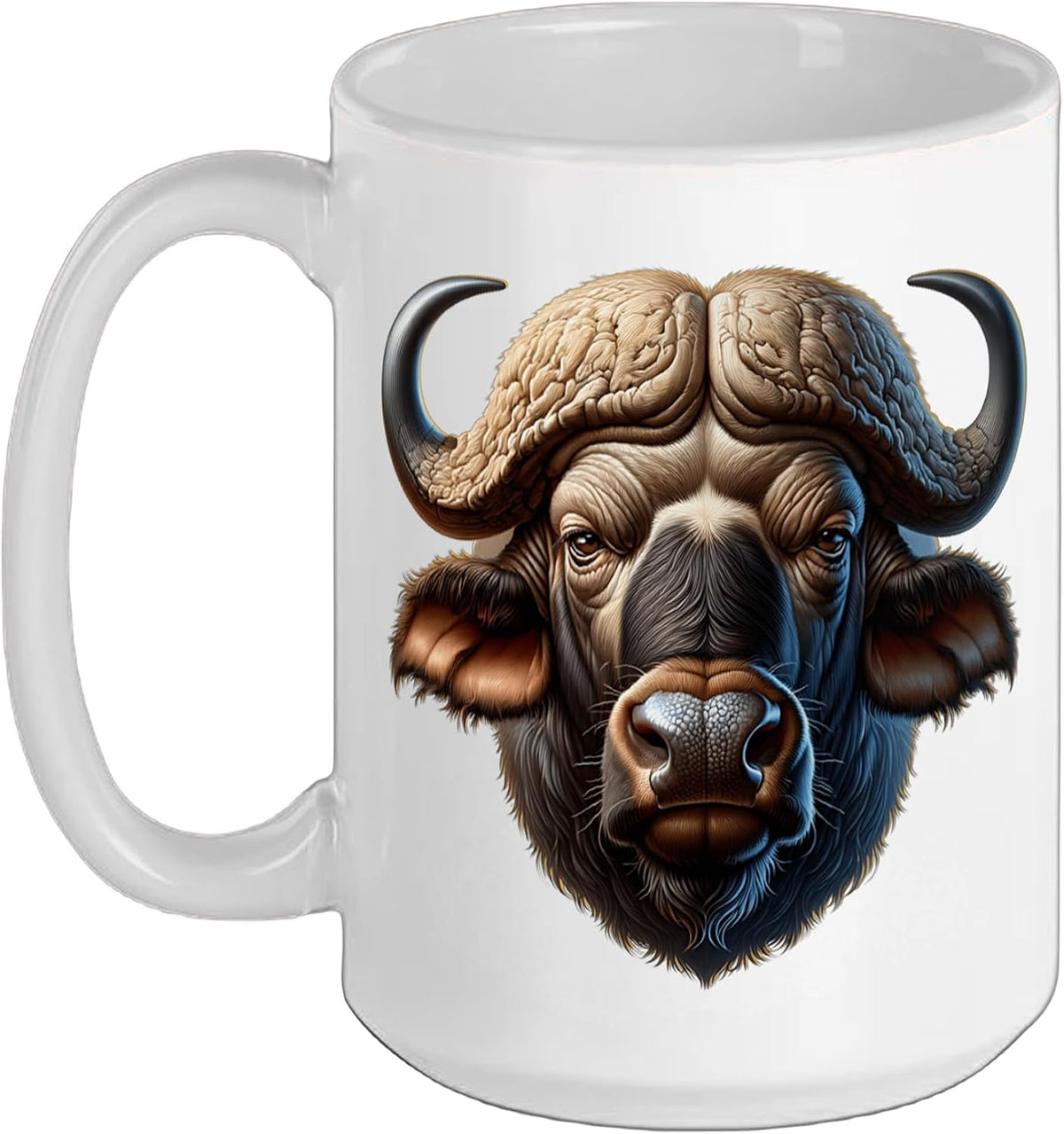 African Buffalo Design Ceramic Mug