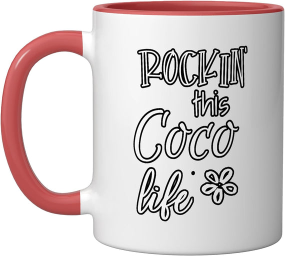 Rockin This Coco Life Grandma Quote Ceramic Mug
