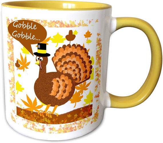Thanksgiving Greeting With Turkey Photo Ceramic Mug