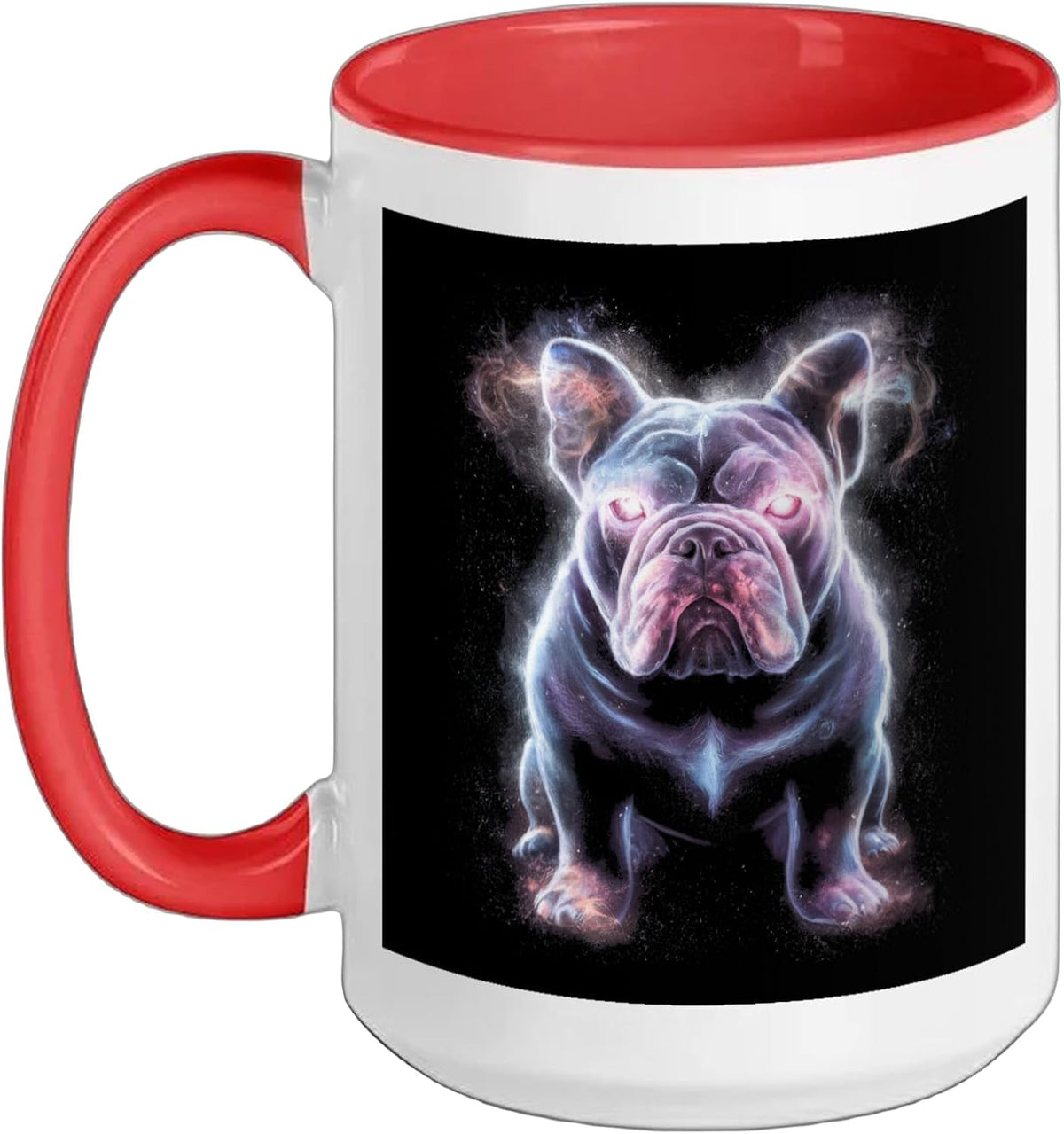 English Bulldog With Strong Water Colors Ceramic Mug