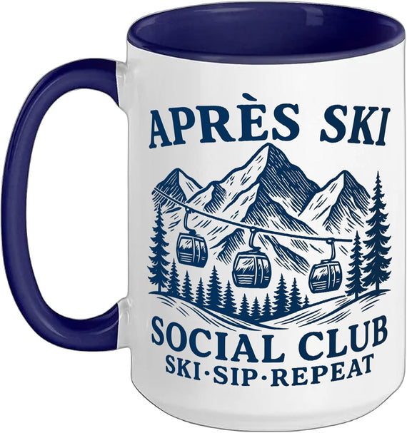 Apres Ski Social Club Ski Sip Repeat Ceramic Mug