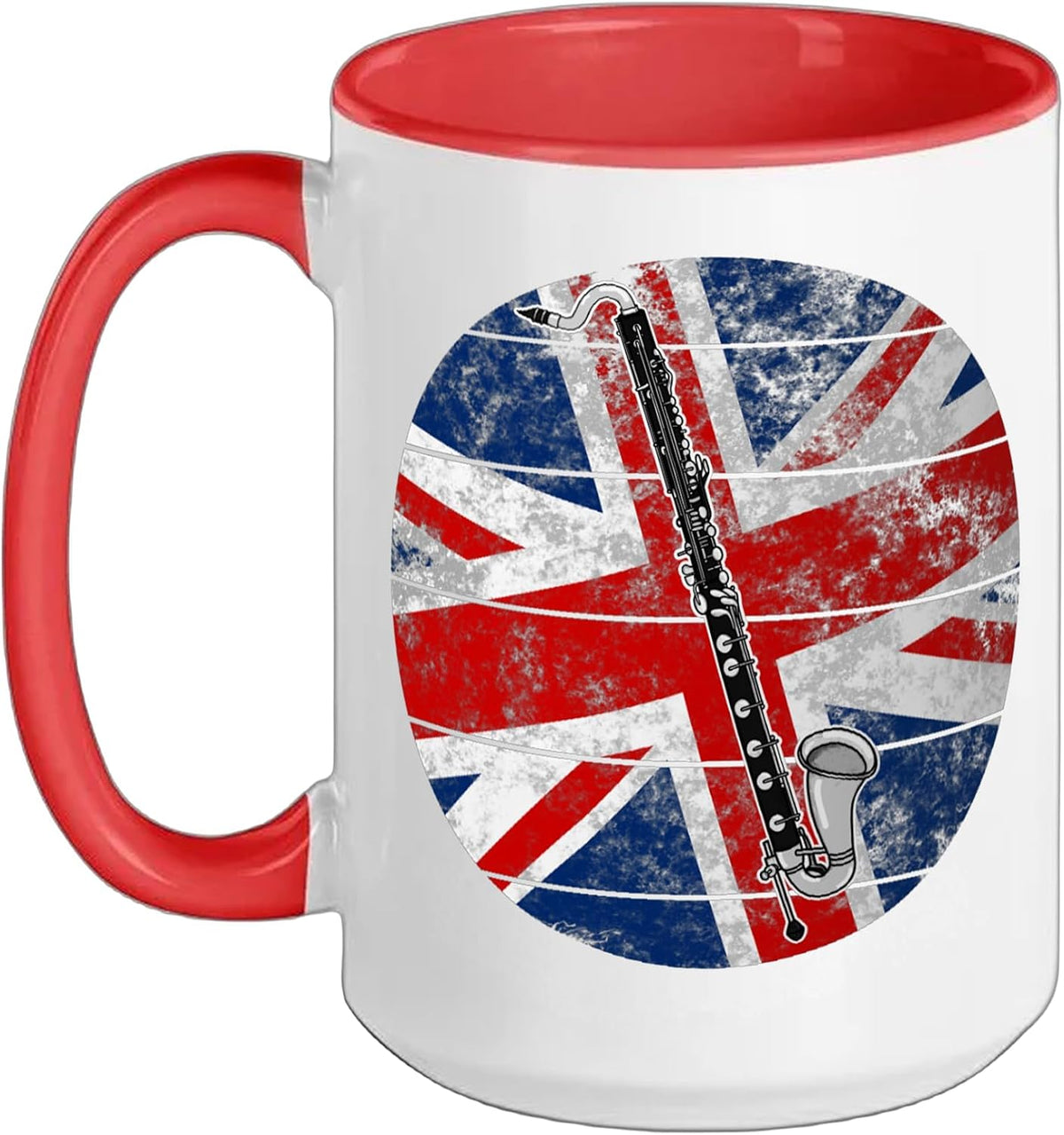 Bass Clarinet Uk Flag Clarinetist Britain British Musician Ceramic Mug
