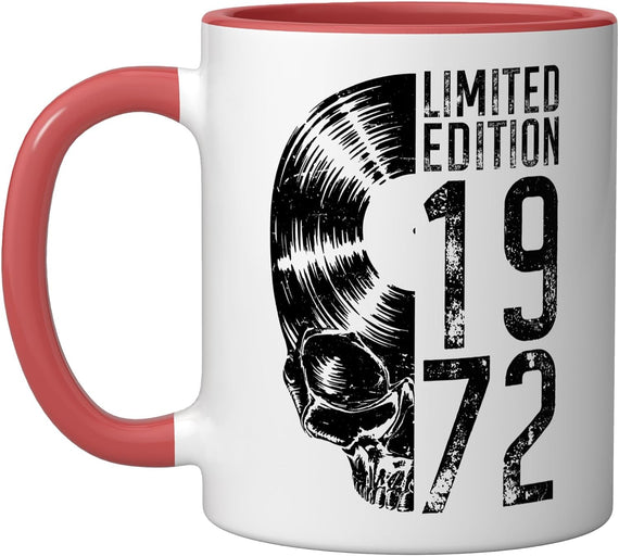 Limited Edition 1972 Vintage Vinyl Record Lover Gothic Ceramic Mug