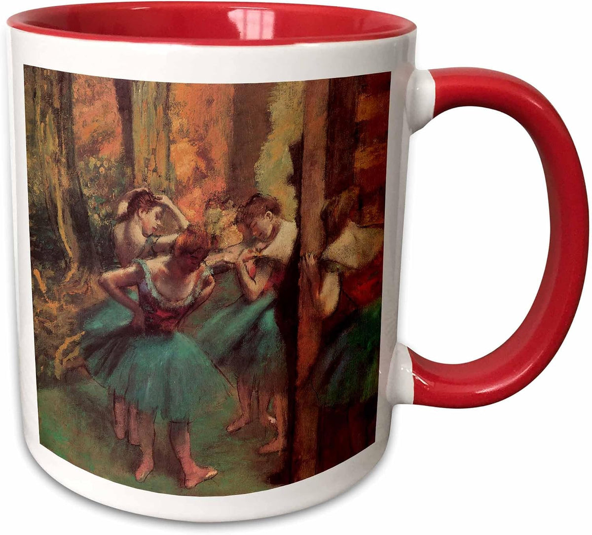 Dancers Pink And Green By Edgar Degas Ceramic Mug