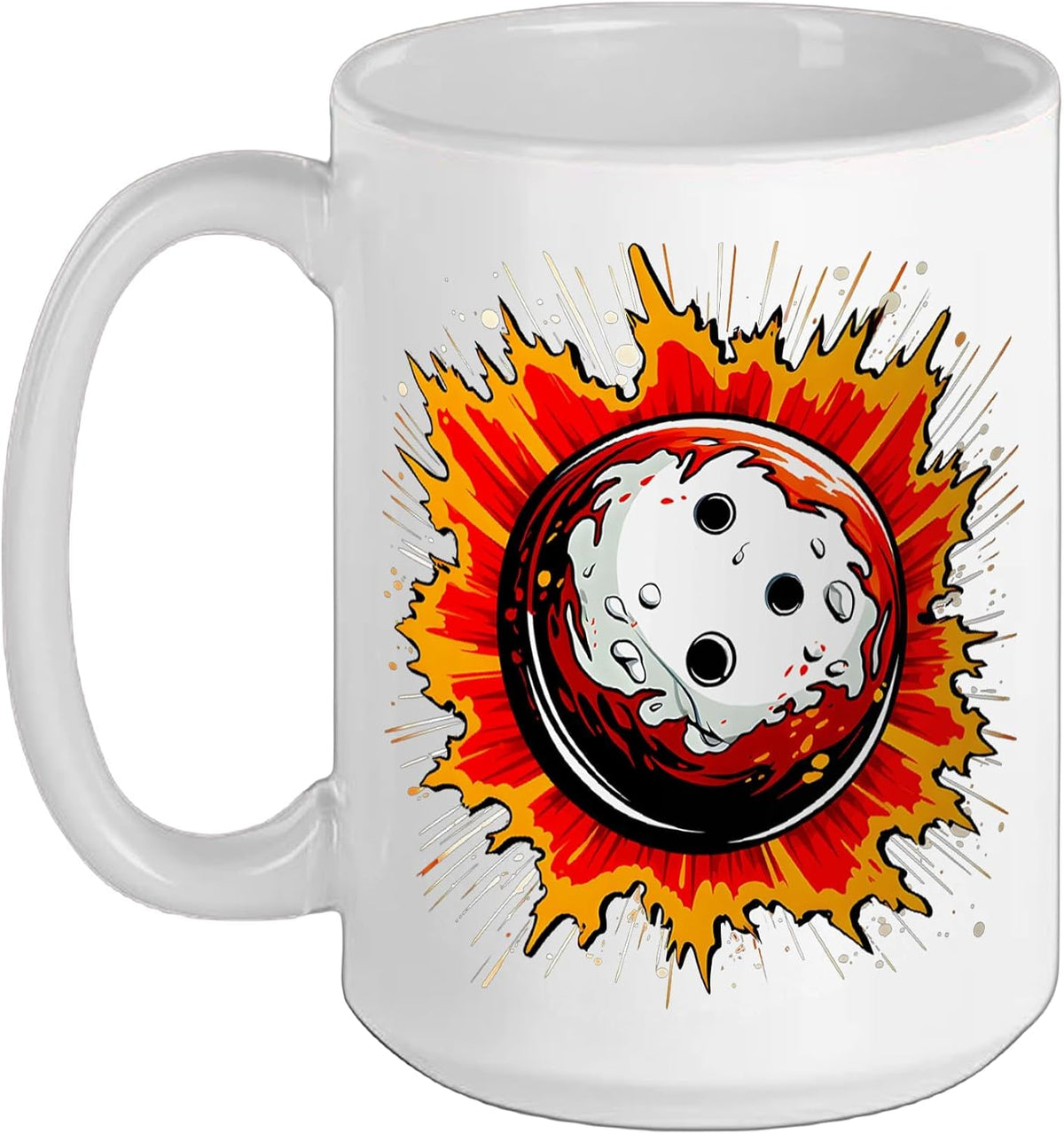 Bowling Color Splotch Ceramic Mug