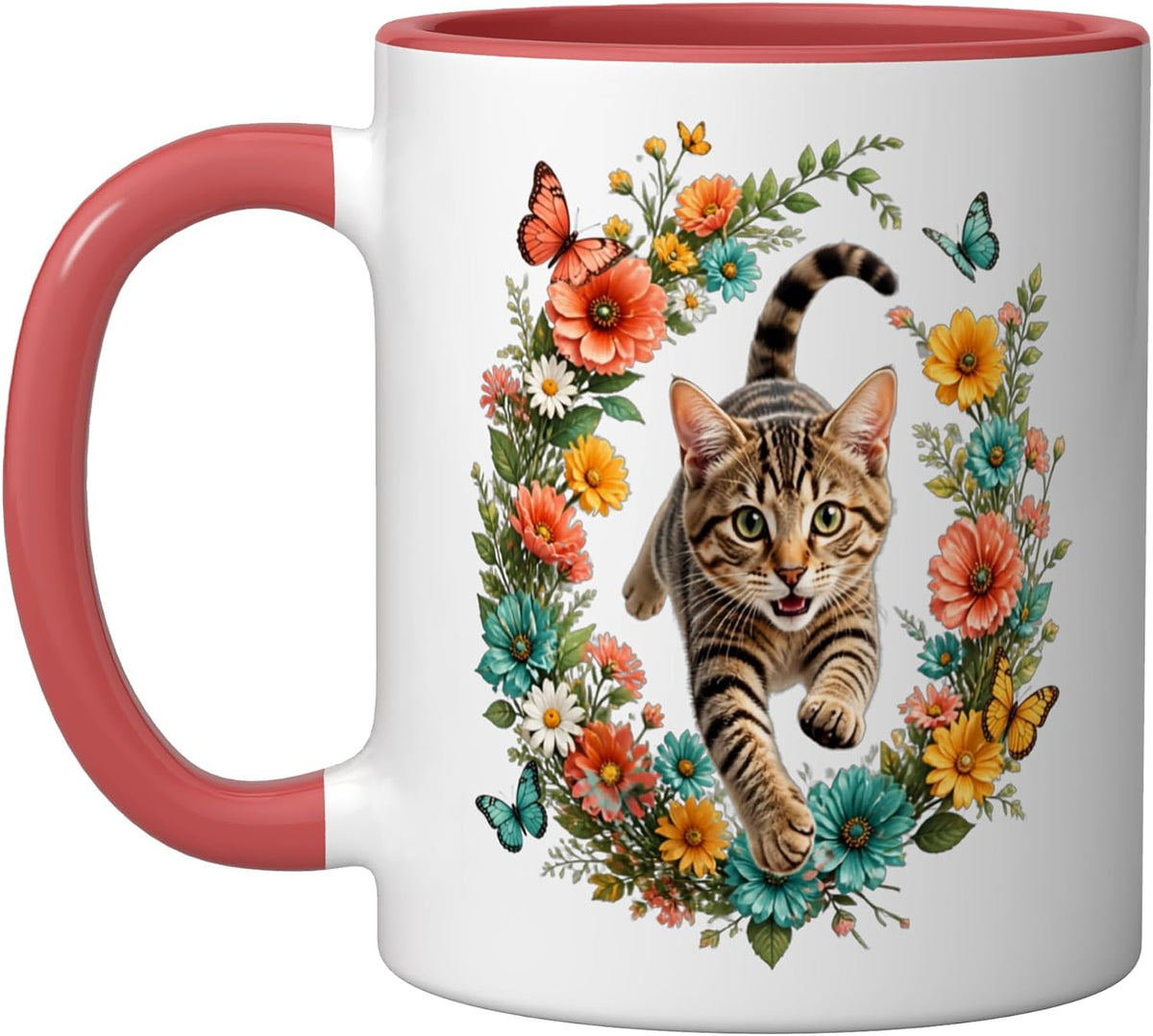 Cat Motif Art Design Gifts Cute Kitten Ceramic Mug