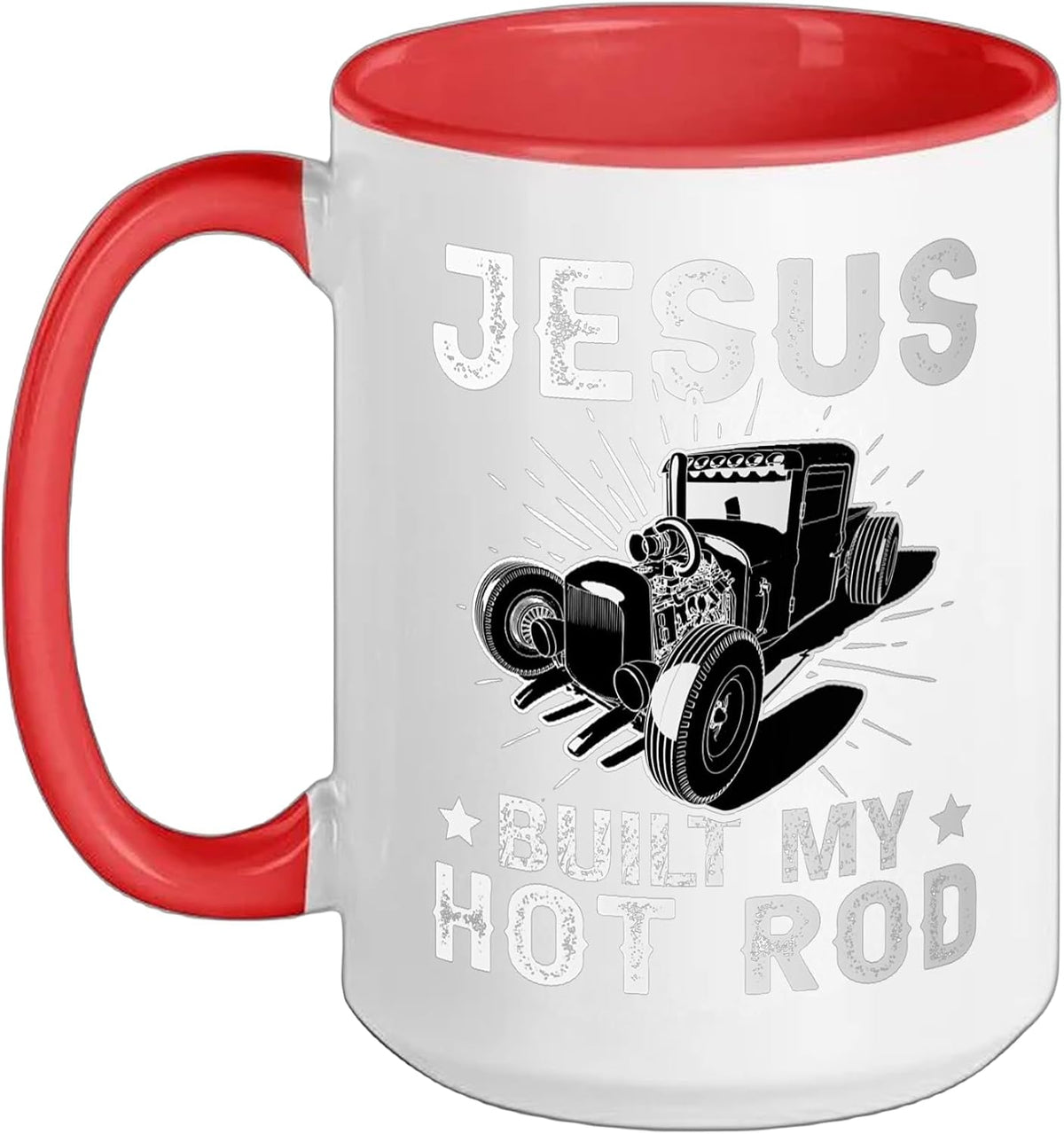 Hot Rods: Jesus Built My Hot Rod Ceramic Mug