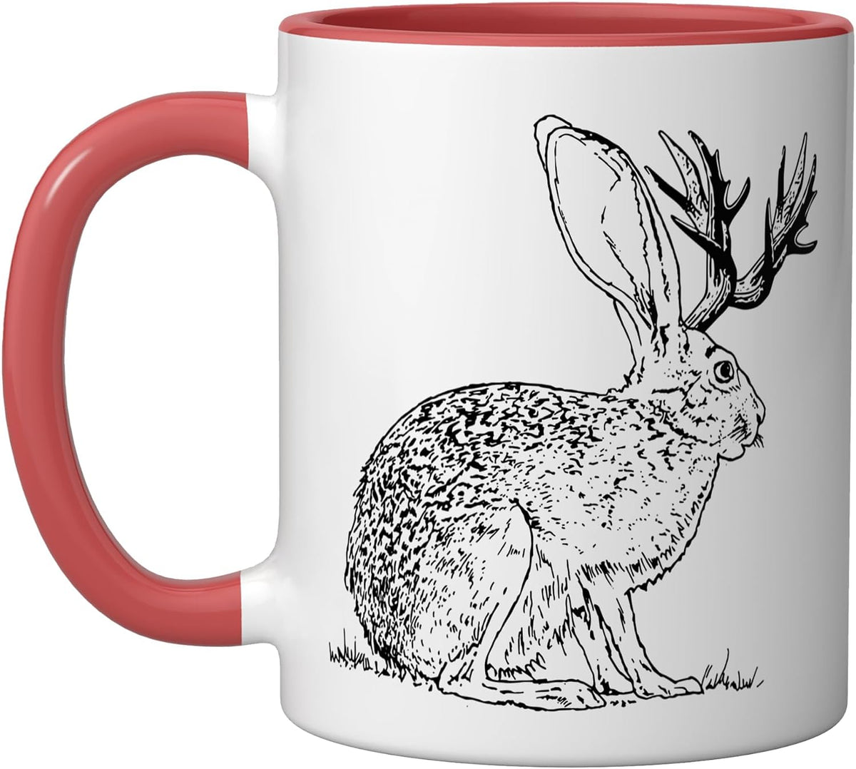 Jackalope, Rabbit Hare With Deer Horns Classic Western Art Ceramic Mug