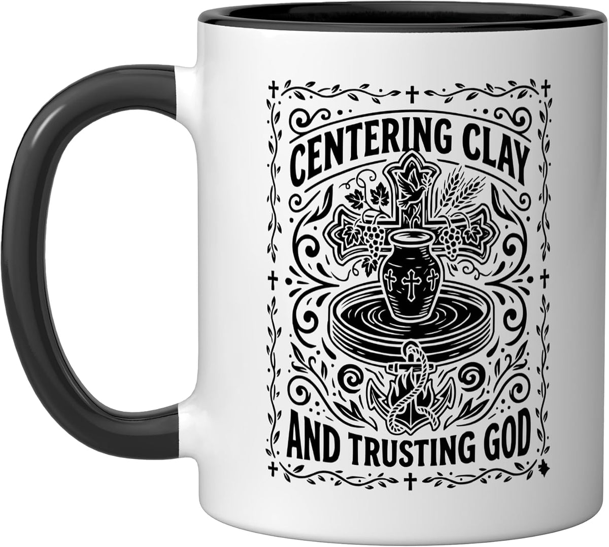 Christian Potter Jesus Christ Clay Wheel Kiln Pottery Ceramic Mug