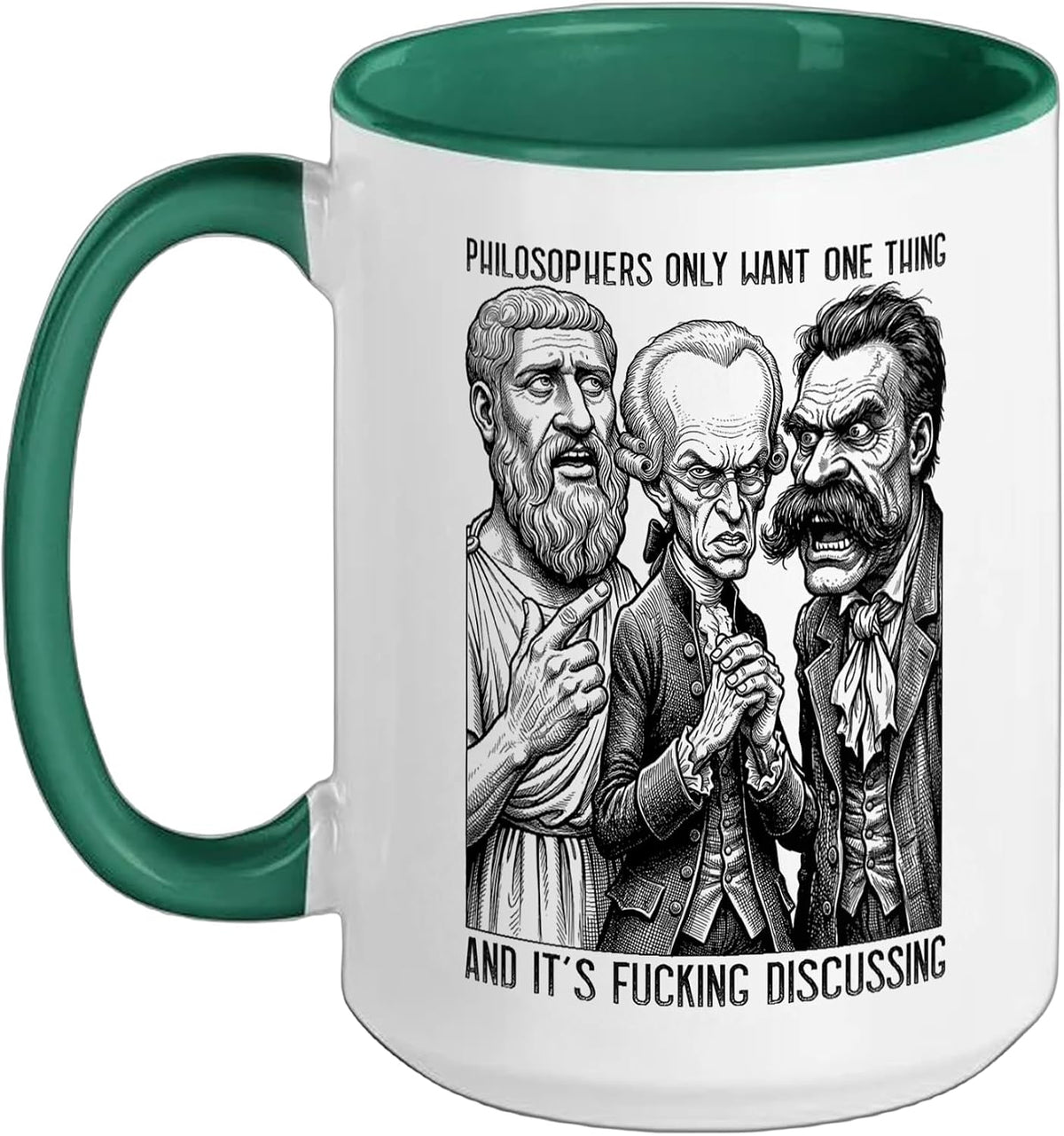 Funny Philosophy Fucking Discussing Philosophers Ceramic Mug