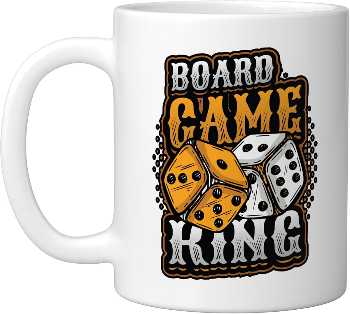 Board Game King Dice Tabletop Board Game Player Ceramic Mug