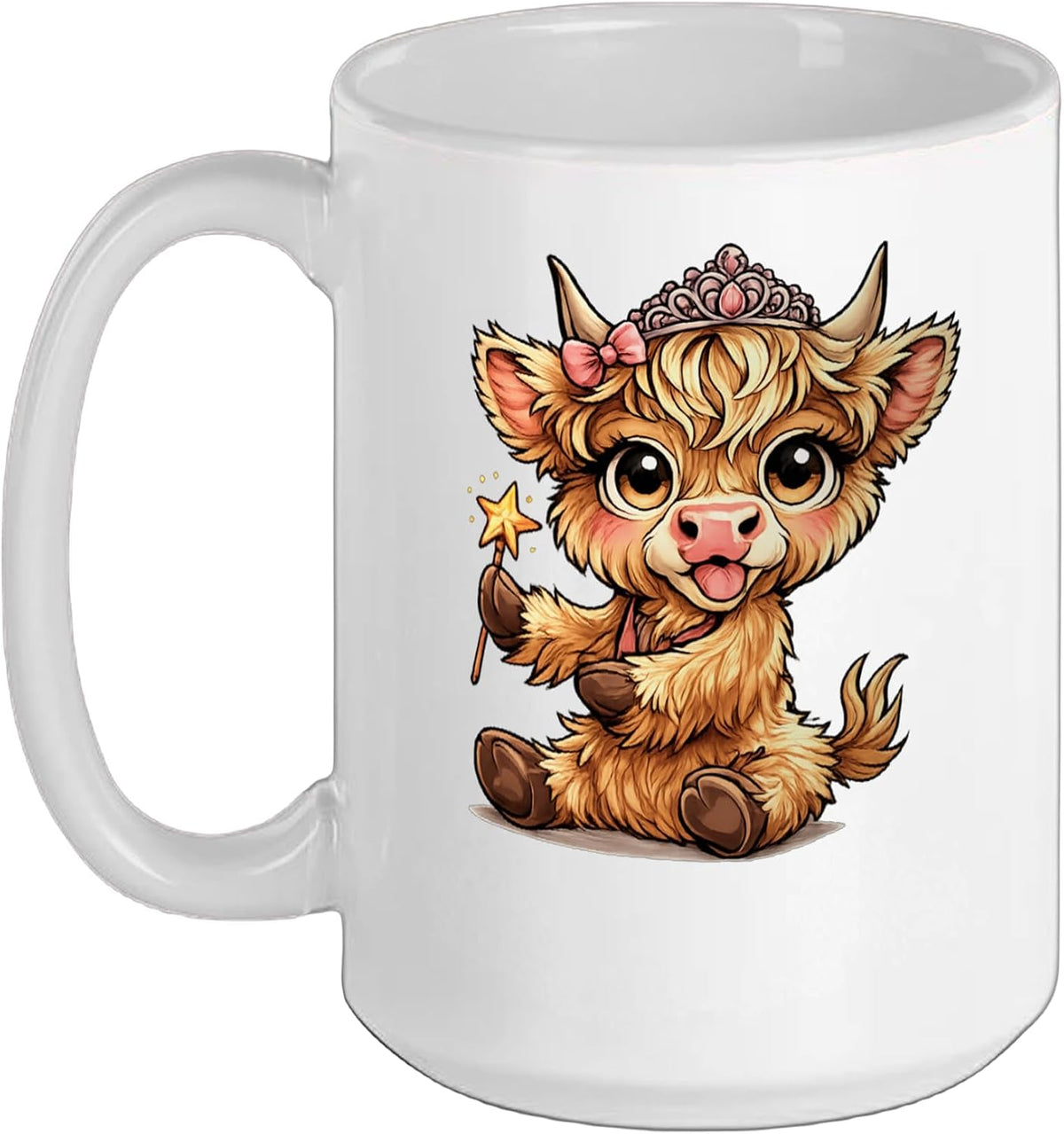 Mini Highland Cow Graphic Ceramic Mug