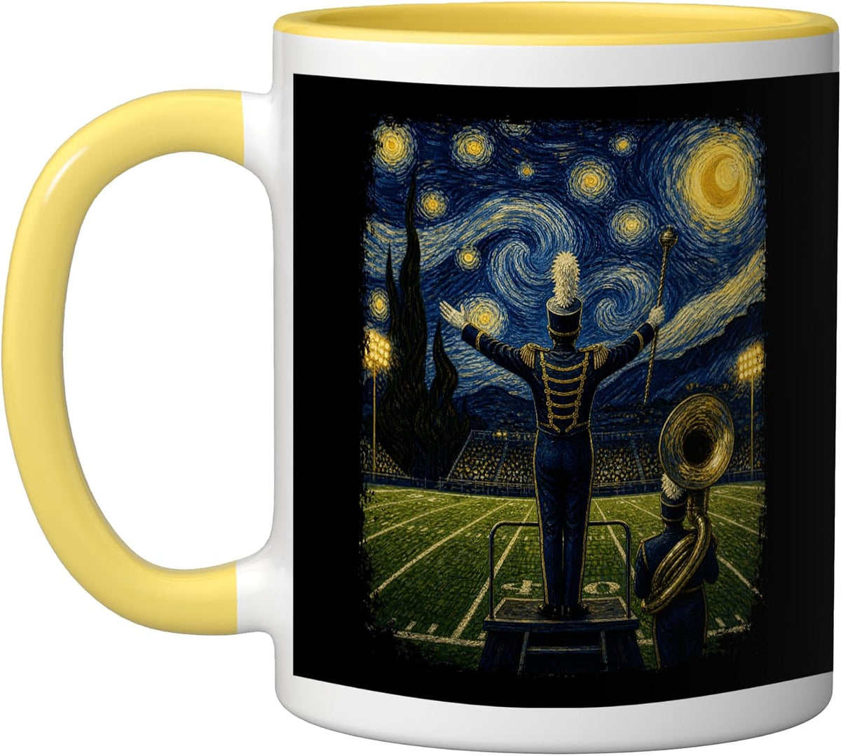 Marching Band Drum Major Van Gogh Ceramic Mug