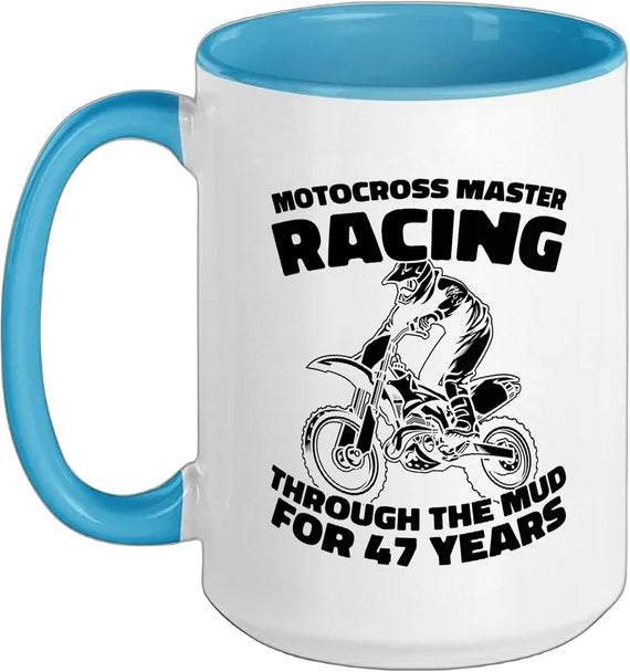 47th Birthday Supermoto Dirt Bike Mx Motocross 47 Years Ceramic Mug