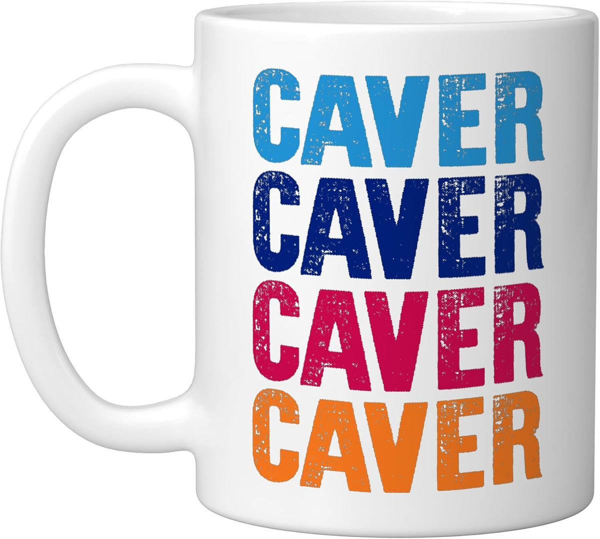 Caver - Colorful, White Ceramic Mug