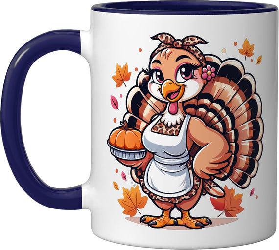 Leopard Print Turkey Thanksgiving Coffee Mug