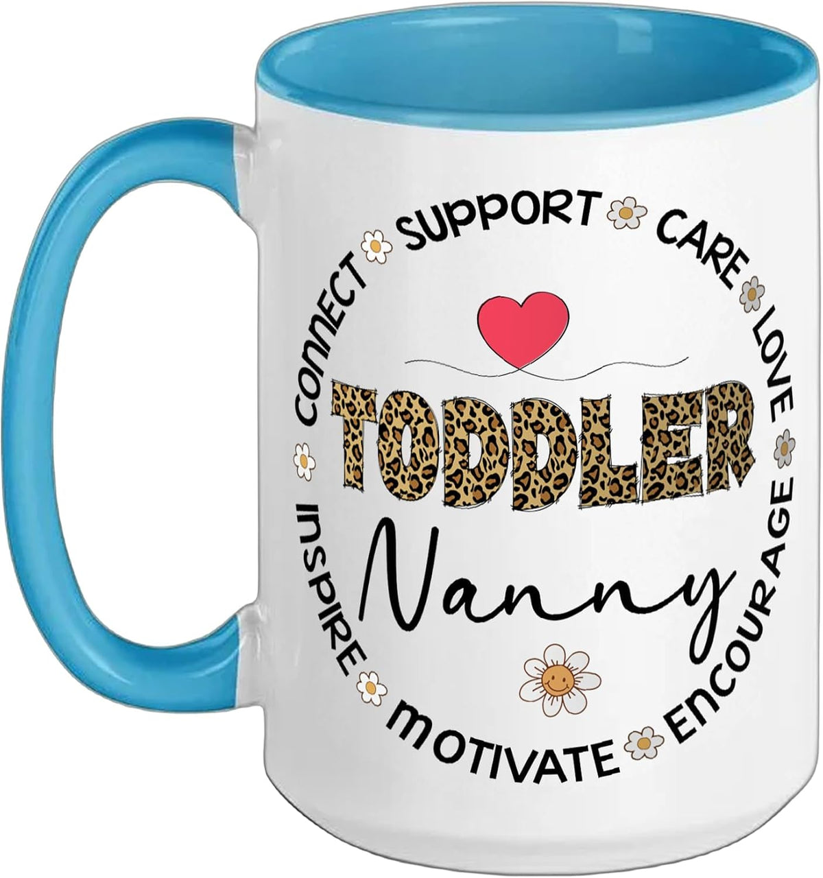 Leopard Toddler Nanny Appreciation Week Back To School Ceramic Mug