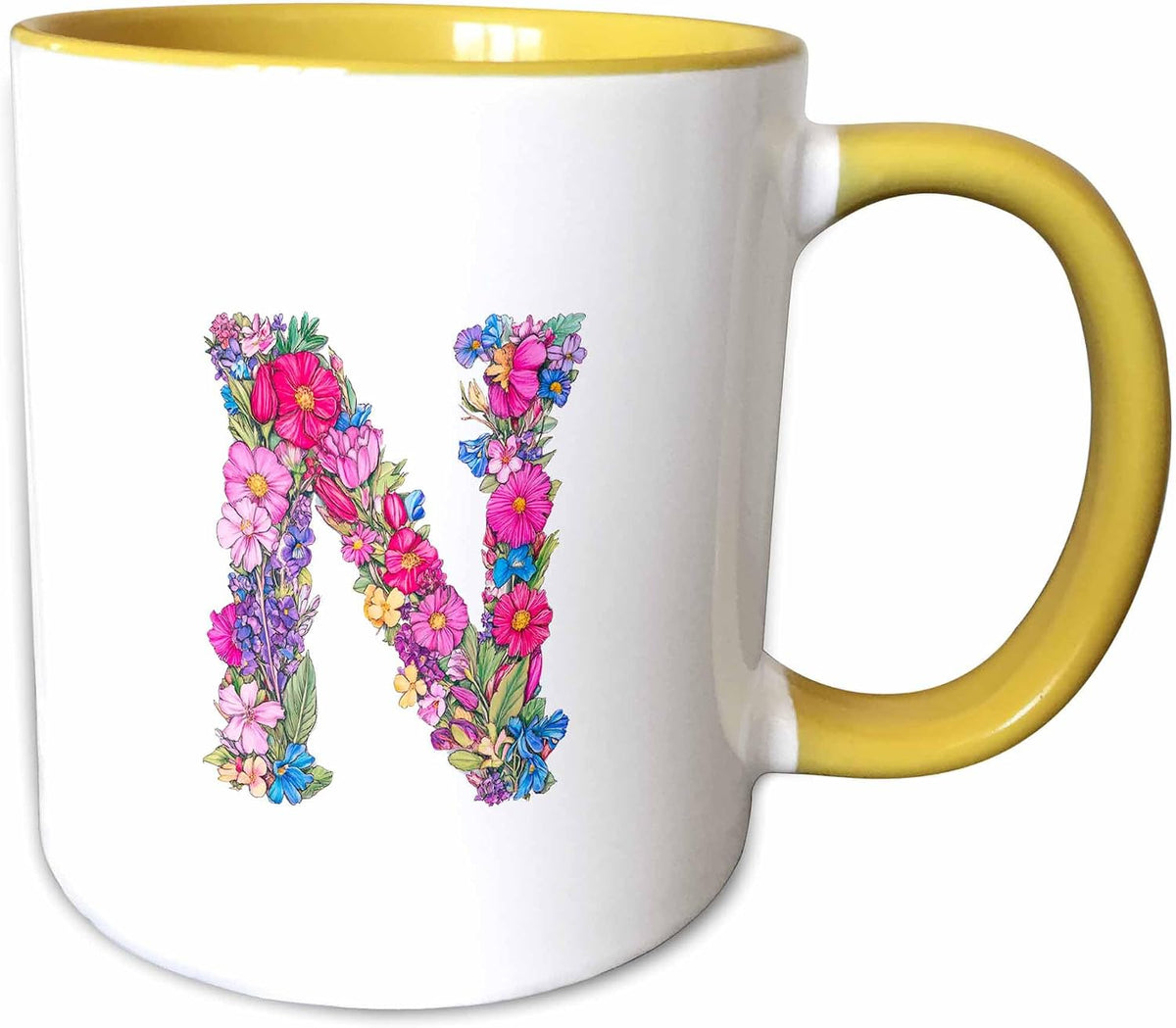 Classy Delightful Colorful Letter N Ceramic Mug