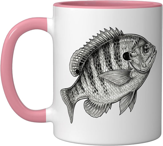 Vintage Bluegill Fish Fishing Fisherman Angler Ceramic Mug
