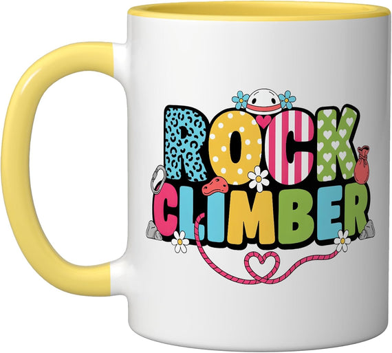 Rock Climbing Climber Bouldering Sport Trad Clime Ceramic Mug