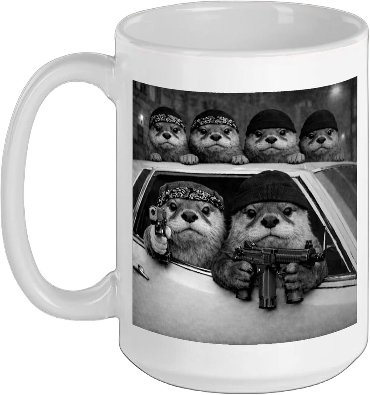 Funny Otter Retro Gangster Squad Urban Street Streetwear Ceramic Mug