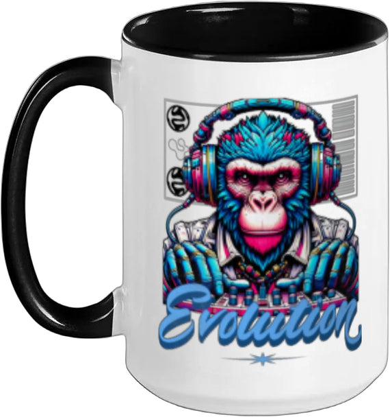 Evolution Dj Monkey Electronic Music Sound Engineer Ceramic Mug