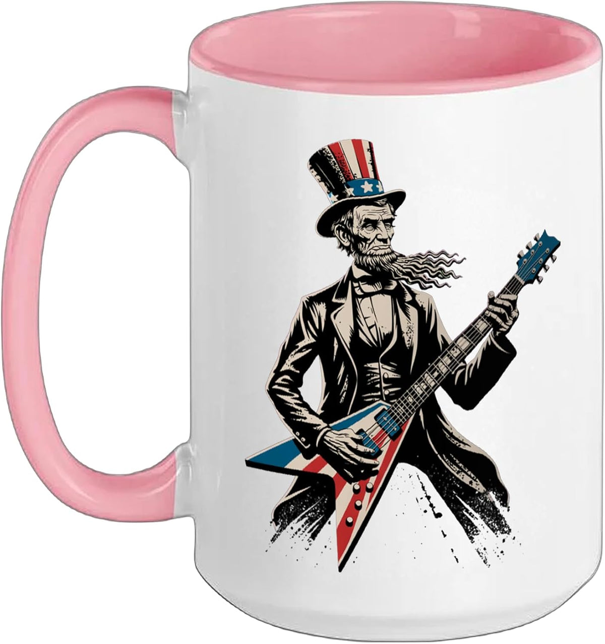 Abraham Lincoln Playing Guitar - Classic History Ceramic Mug