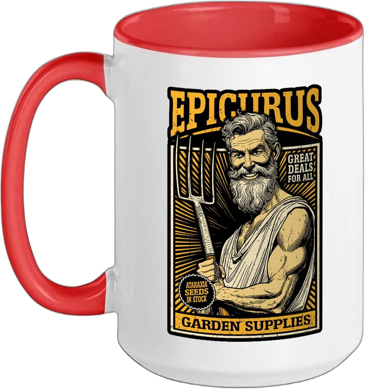 Epicurus Garden Supplies Funny Philosophy Gardening Retro Ceramic Mug