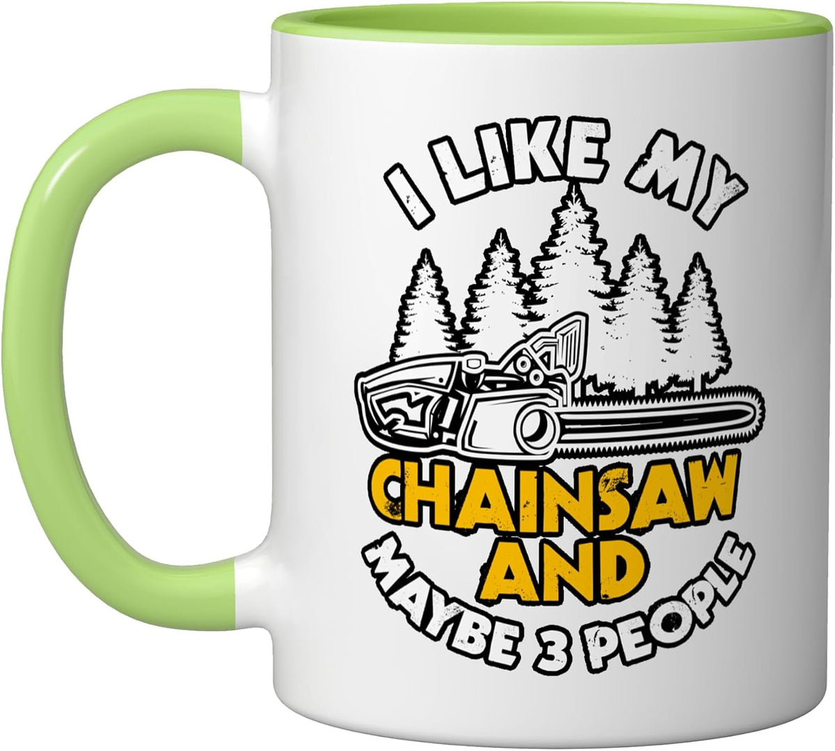 Chainsaw Logger Woodworker Carving Woodworking Carpentry Ceramic Mug
