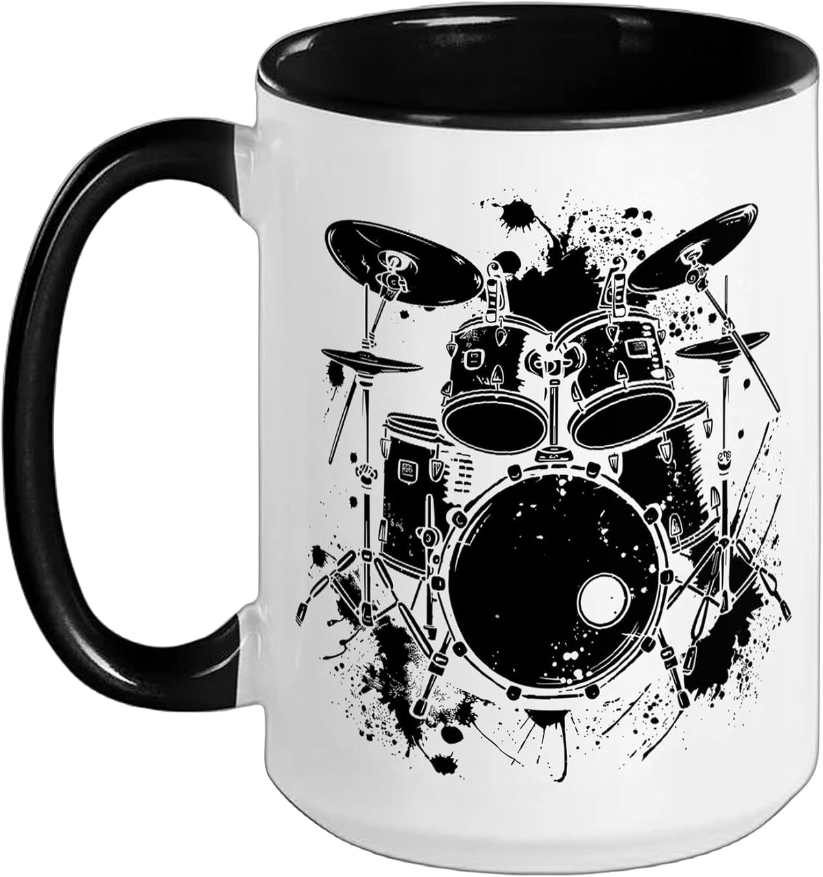 Drum Kit Portrait Drums Cymbals Ceramic Mug