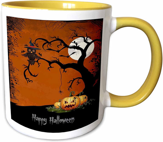 Halloween Night with Haunted Tree Ceramic Mug