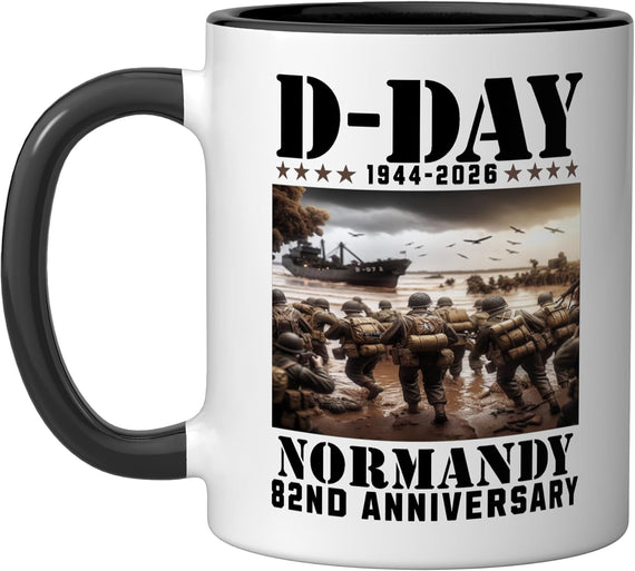 D-Day 2026 82nd Anniversary Normandy D-Day Omaha Beach Ceramic Mug