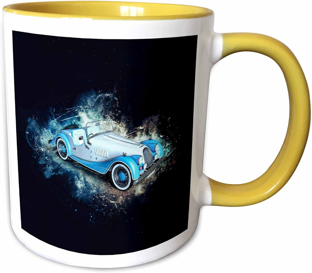 Classic Blue British Sports Car Finished Ceramic Mug