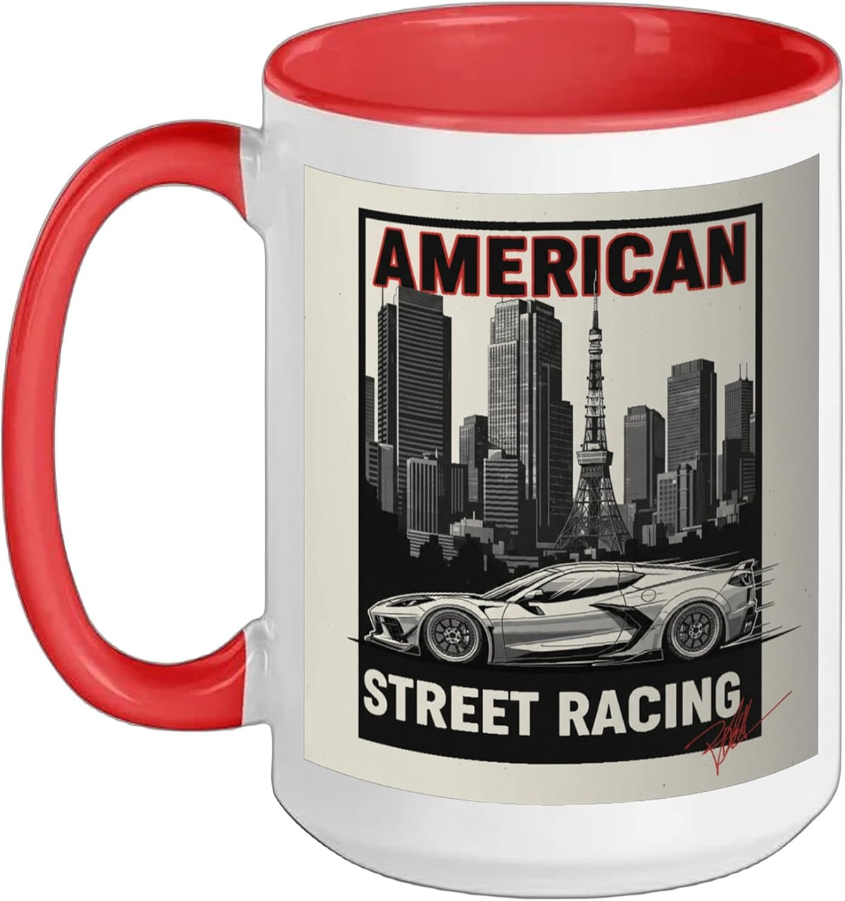 American Street Racing Car Design For Auto Enthusiasts Ceramic Mug