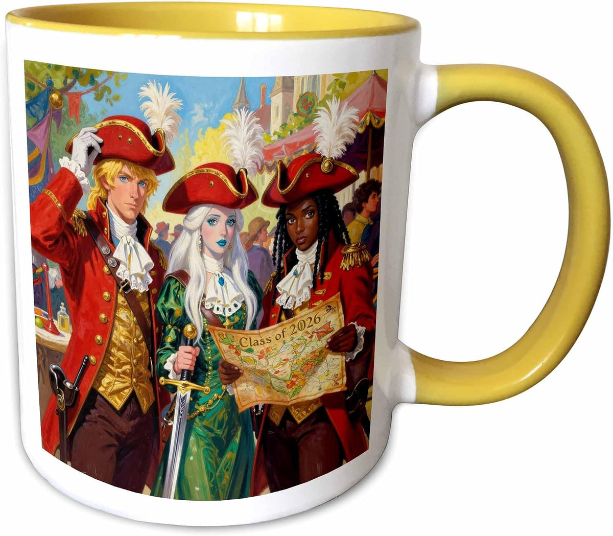 Class Of 2026. Three Students Are Ready Ceramic Mug