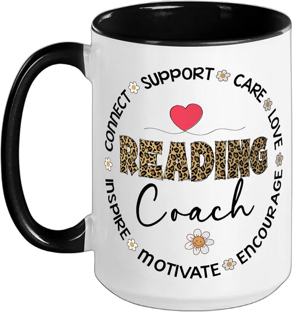 Leopard Reading Coach Appreciation Week Back To School Ceramic Mug