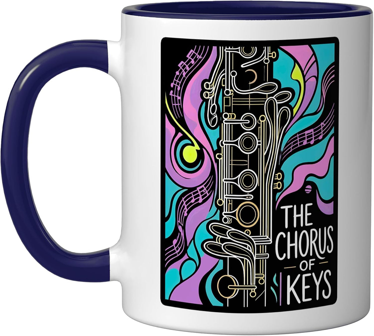 Clarinet Player Clarinetist Chorus Of Keys Reed Musician Ceramic Mug