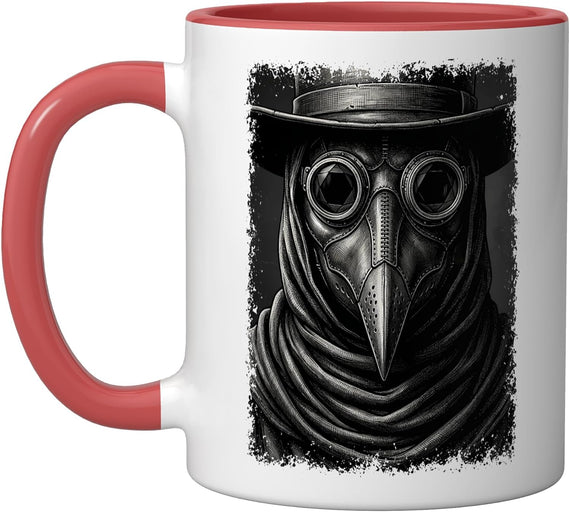 Plague Doctor Beak Mask Steampunk Gothic Horror Vintage Ceramic Mug