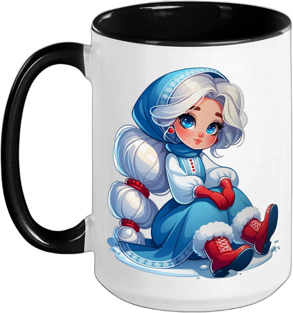 Snegurochka Ded Moroz Russia Russian Santa Claus Ceramic Mug