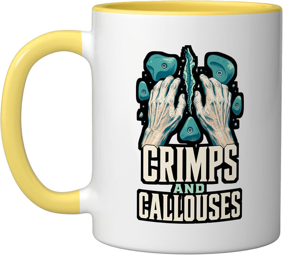 Crimps And Callouses Rock Climbing Bouldering Ceramic Mug