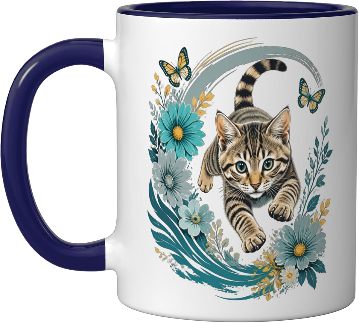 Cat Motif Art Design Gifts Cute Kitten Ceramic Mug