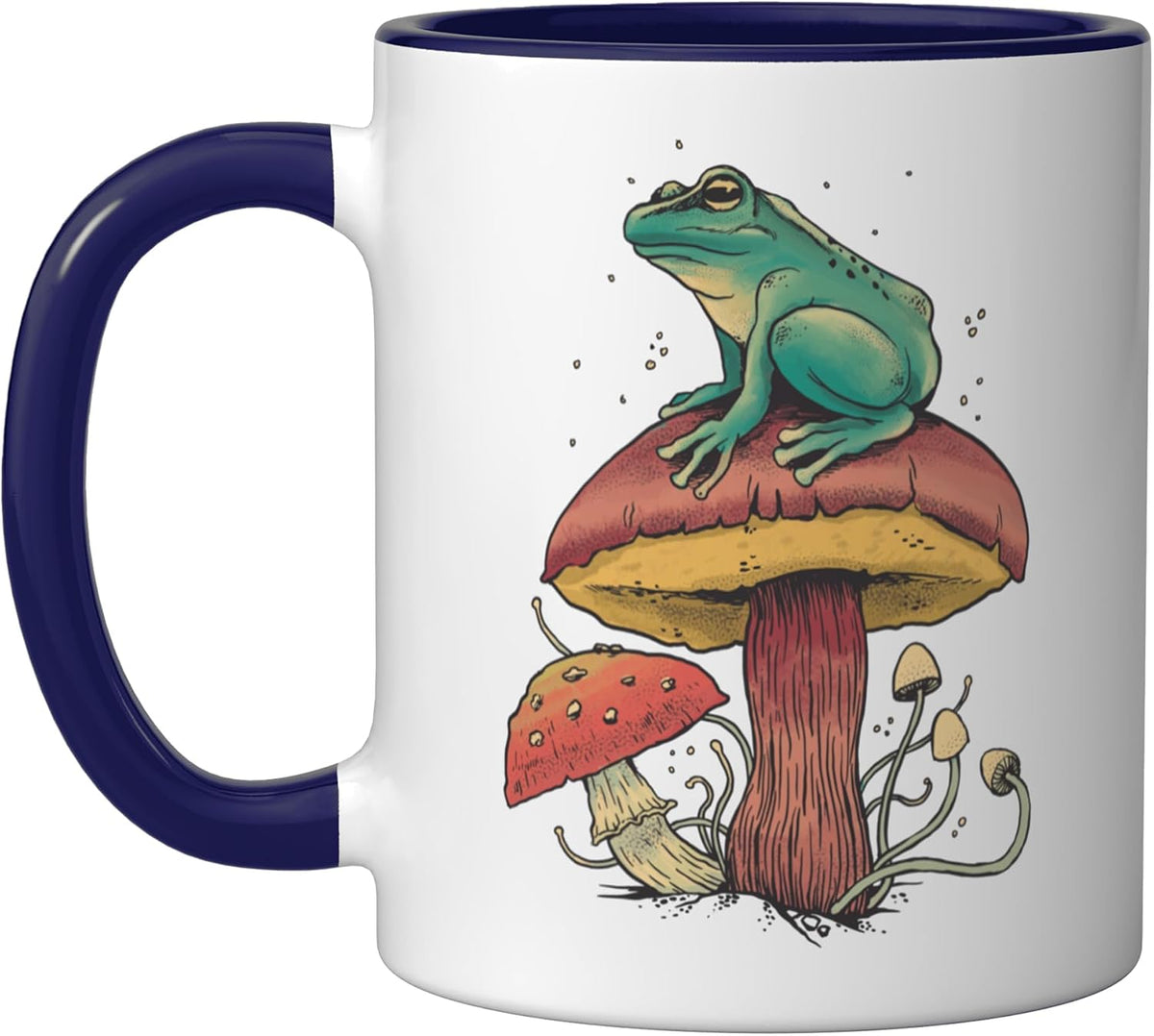 Cute Frog Toad Animal Mushroom Lover Women Kid Ceramic Mug