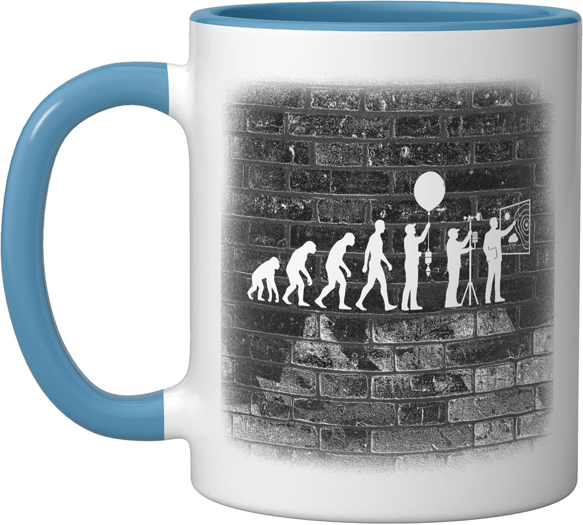 Evolution Meteorologist School Teacher Weather Meteorology Ceramic Mug